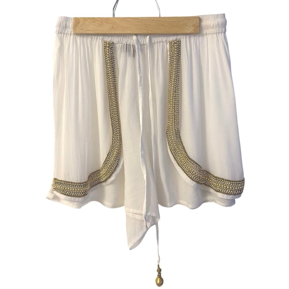 Manish Vaid shear white beach resort shorts excellent condition size S